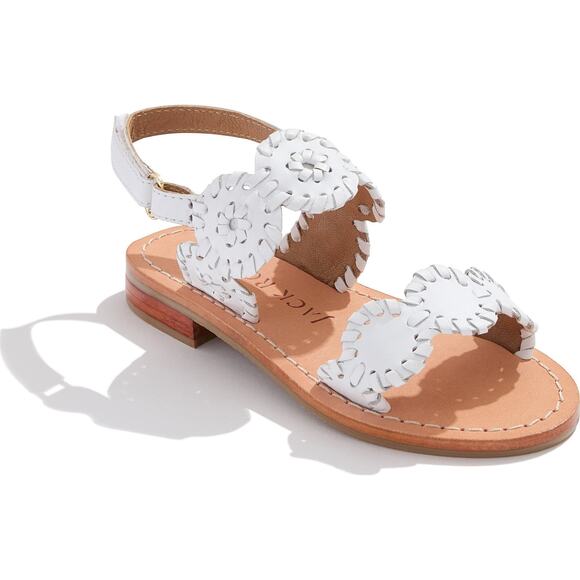 Jack Rogers Kids Lauren Sandal Leather White - 6 M